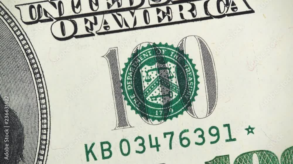 US 100 dollar bill 2006 rotating, money close up. 4K ultra video clip US 100 dollar bill 2006 rotating, money close up. 4K ultra video clip