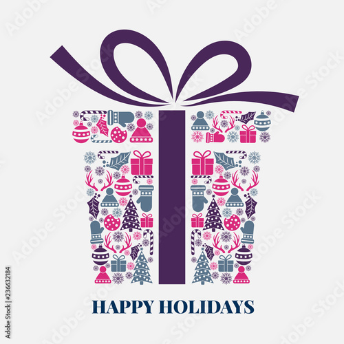 Christmas gift box in creative style