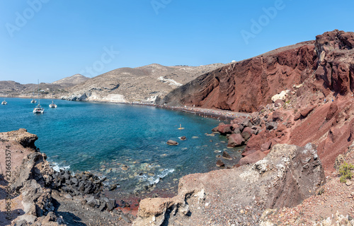 Akrotiri red beach - Santorini Cyclades island - Aegean sea - Greece