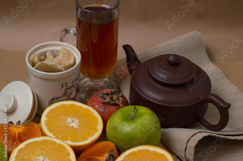 tea and fruit