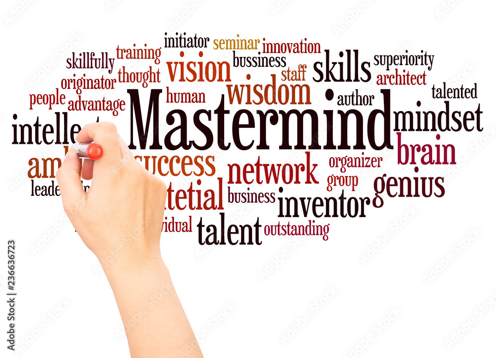 Mastermind word cloud hand writing concept Mastermind word cloud hand writing concept