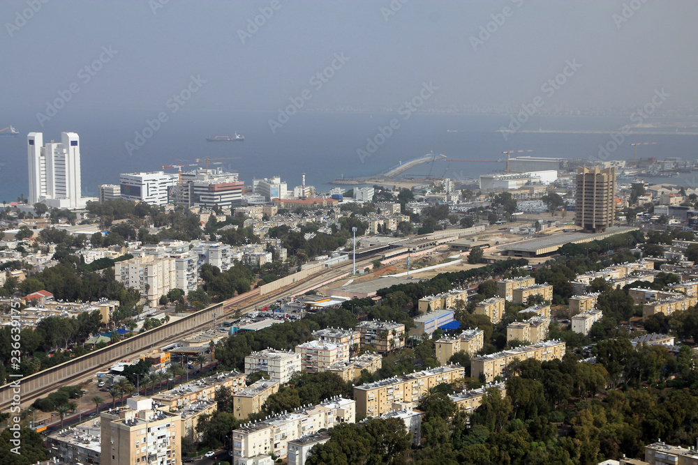View on Haifa from Carmel mountain in Israel