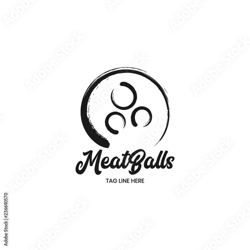 Meatballs / Initial letter O logo design inspiration