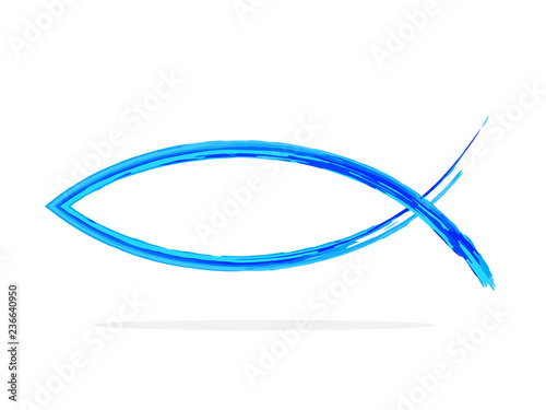 Christian fish symbol. Vector illustration