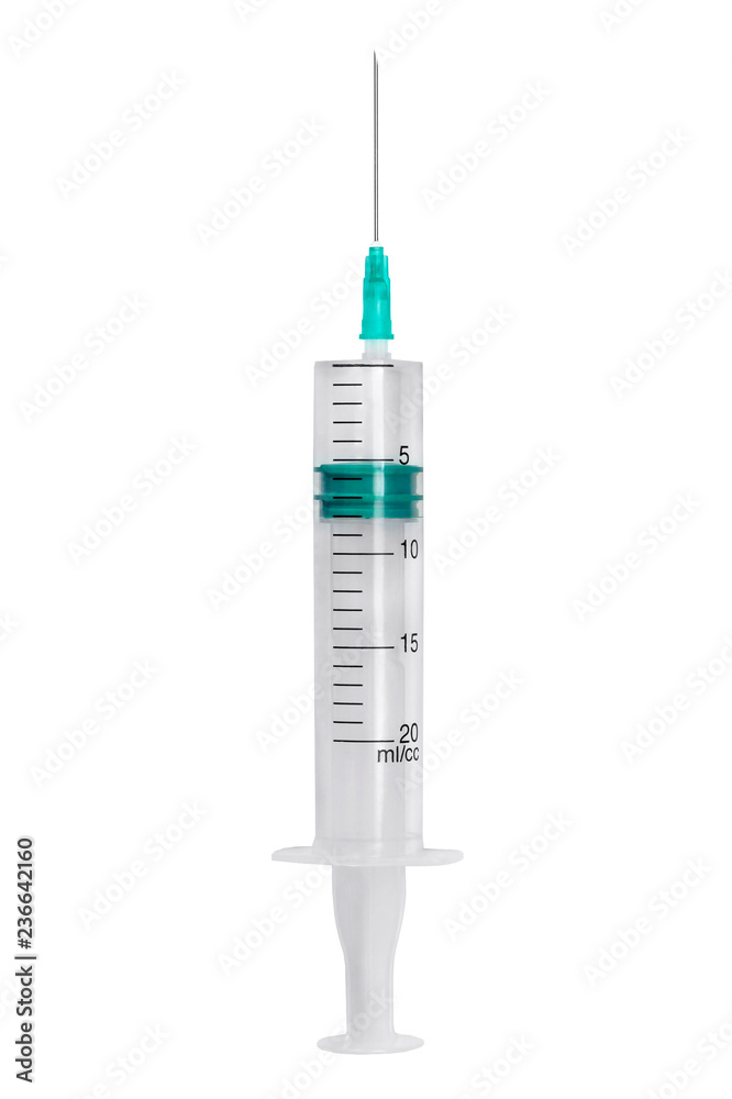 Мedical syringe isolated on white background. Мedical syringe isolated on white background.