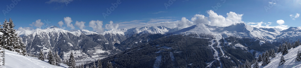 Stubnerkogel panorama view at Bad Gastein ski resort