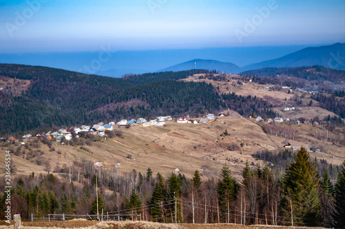 Landscape Carpathian village