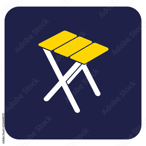 Camping stool icon
