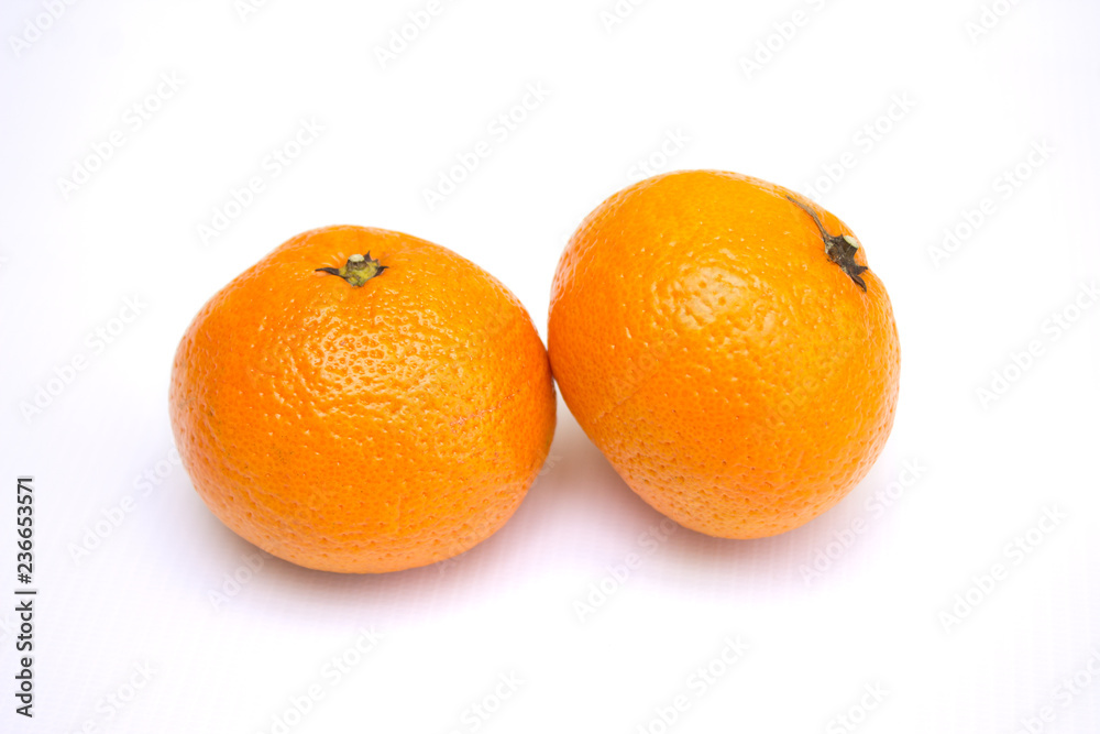 Mandarin on a white background, isolate Mandarin on a white background, isolate