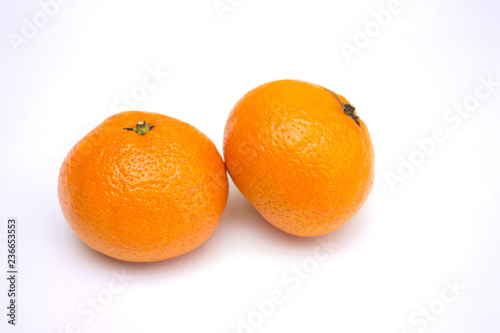 Mandarin on a white background, isolate