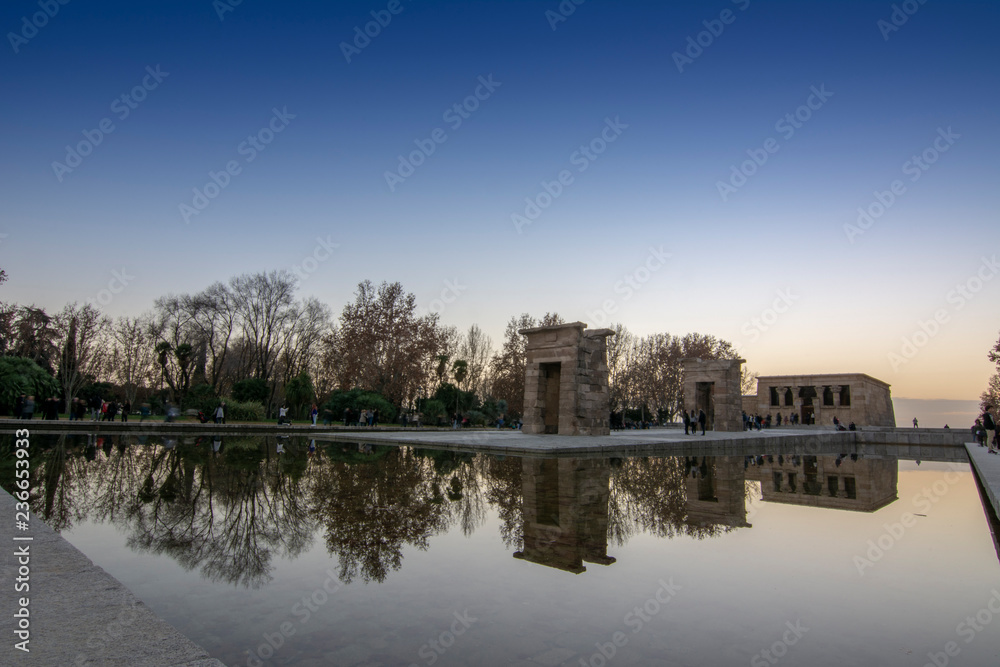 Sunset at Temple of Debod, Madrid - Spain Sunset at Temple of Debod, Madrid - Spain