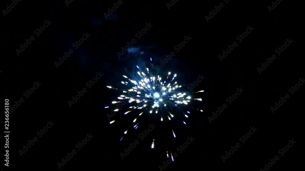Bright flash of fireworks pittance on background of black sky. Bright flash of fireworks pittance on background of black sky.