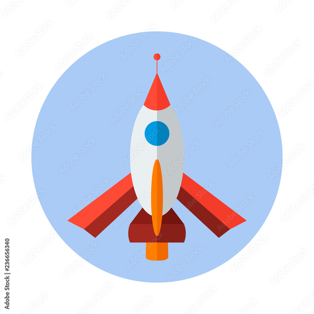 rocket, flat vector icon. rocket icon g