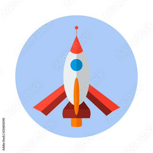 rocket, flat vector icon. rocket icon g