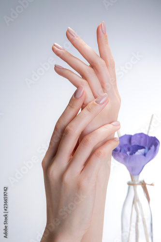 a woman's nail, designed with nail art