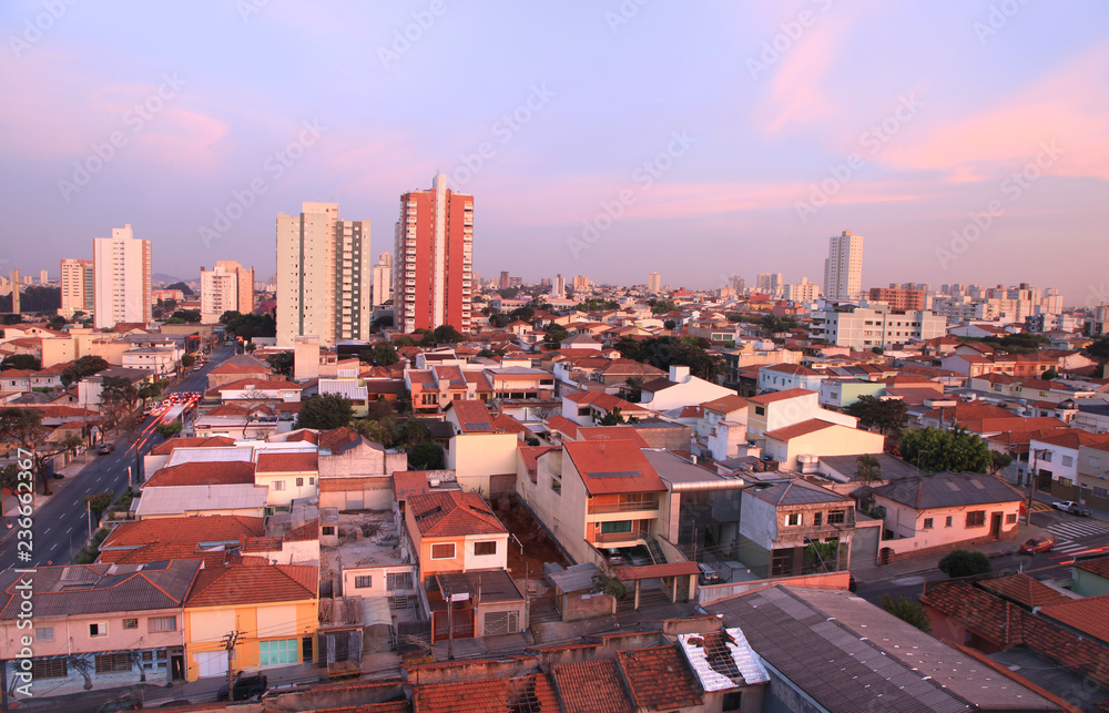 landscape of Sao Caetano do sul city in Brazil