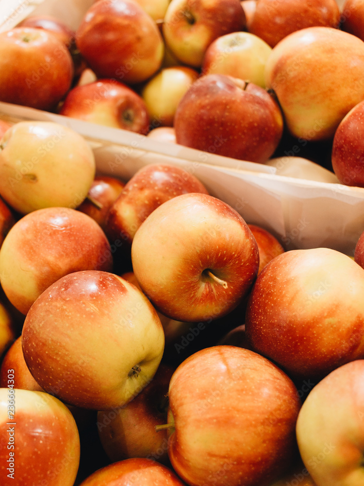 Pile of fresh ripe red apples Pile of fresh ripe red apples