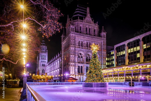 Photography Skating rink near Natural history museum in London