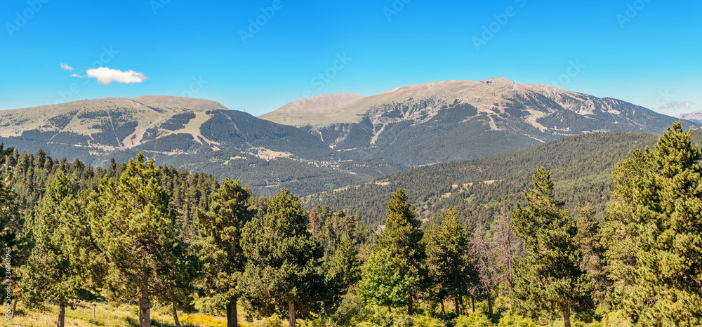 pyrenees mountains panoramic landscape view