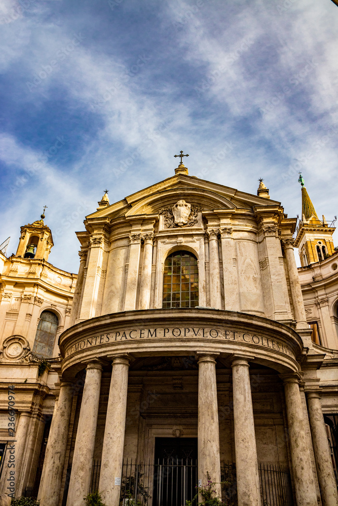 catholic church of Santa Maria della Pace, in Rome, in the Ponte district, near Piazza Navona. The mountains shall bring peace to the people; and the hills, justice.