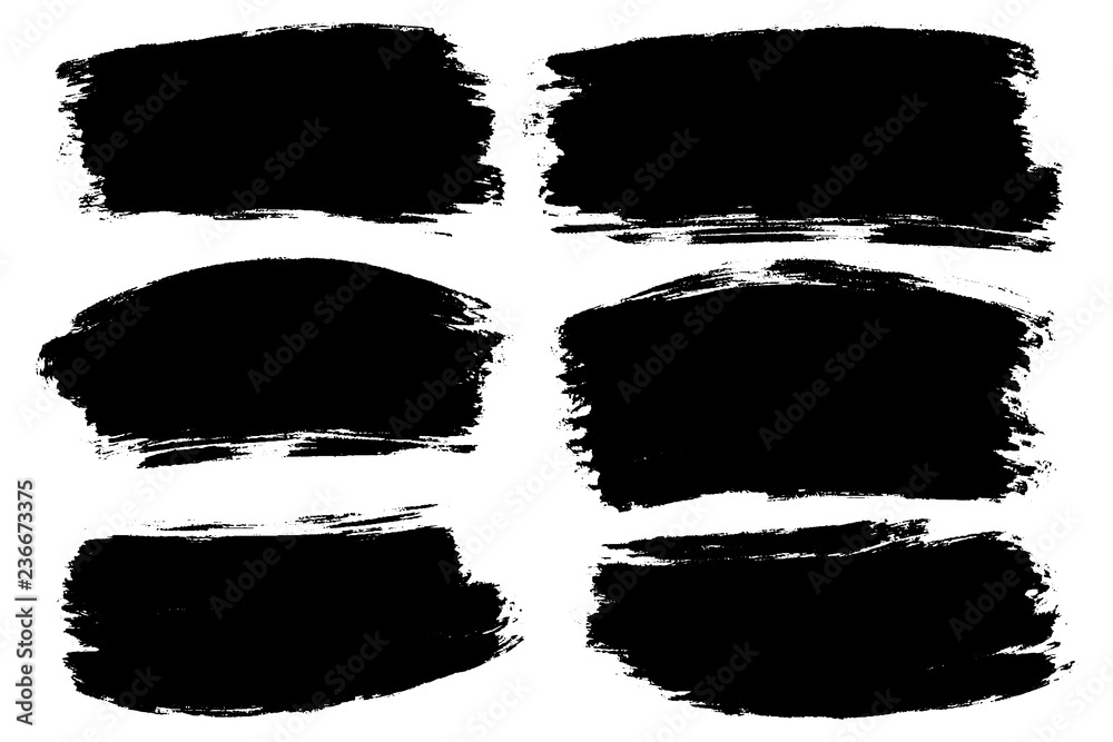 Vector set of hand drawn brush strokes, stains for backdrops. Monochrome design elements set. One color monochrome artistic hand drawn backgrounds. Vector set of hand drawn brush strokes, stains for backdrops. Monochrome design elements set. One color monochrome artistic hand drawn backgrounds.