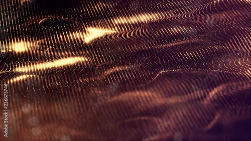 Wallpaper Mural luminous particles like Christmas lights hanging in the air, flying and forming abstract shapes and surfaces. abstract particle background as sci-fi or microcosm, nano world. Golden v5 Torontodigital.ca