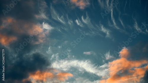 dramatic sky with clouds photo