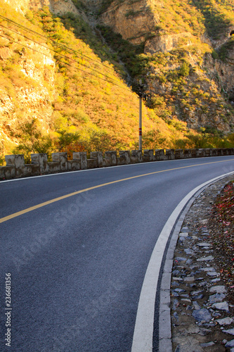 Winding mountain roads