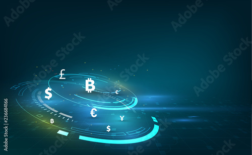 Money transfer. Global Currency. Stock Exchange. Stock vector illustration.