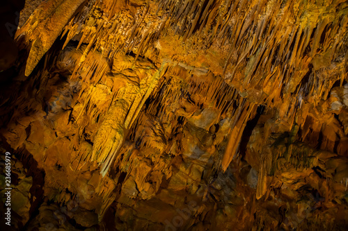 a cave with stalagmites and stalactites