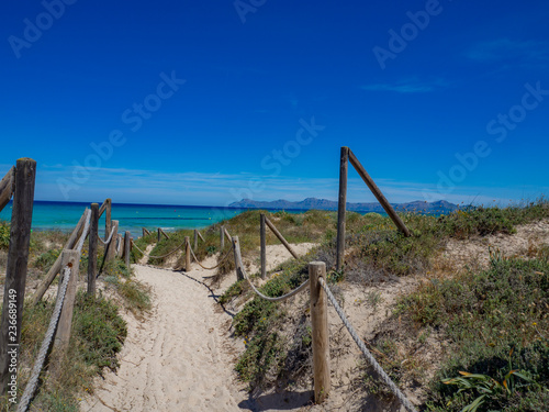 View to the ocean in Alcudia