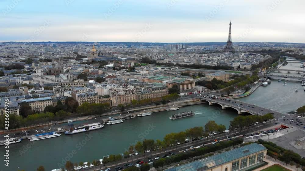 A birds eye view from a beautiful city, Paris.
