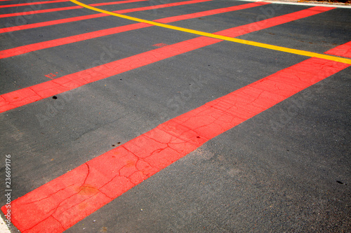 red lines on the road © junrong