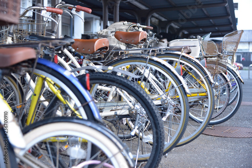 駐輪場の自転車