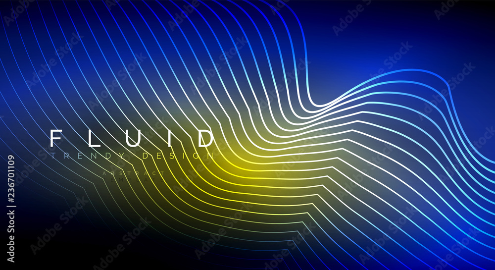 Digital flowing wave particles abstract background