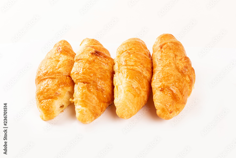 Fresh croissant isolated on white background