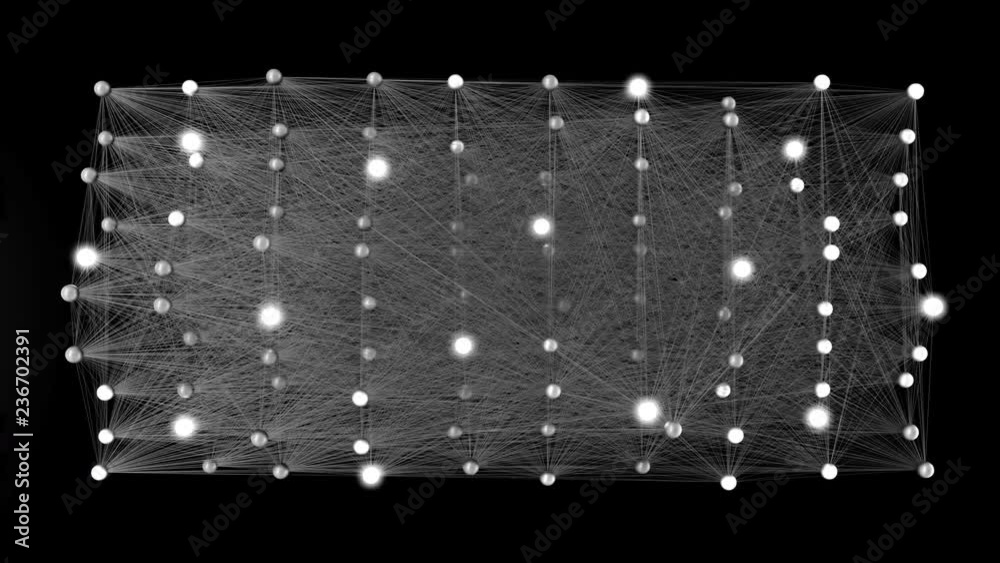 4K Artificial Neural Network. Seamless loop
