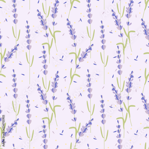 Lavender seamless pattern.