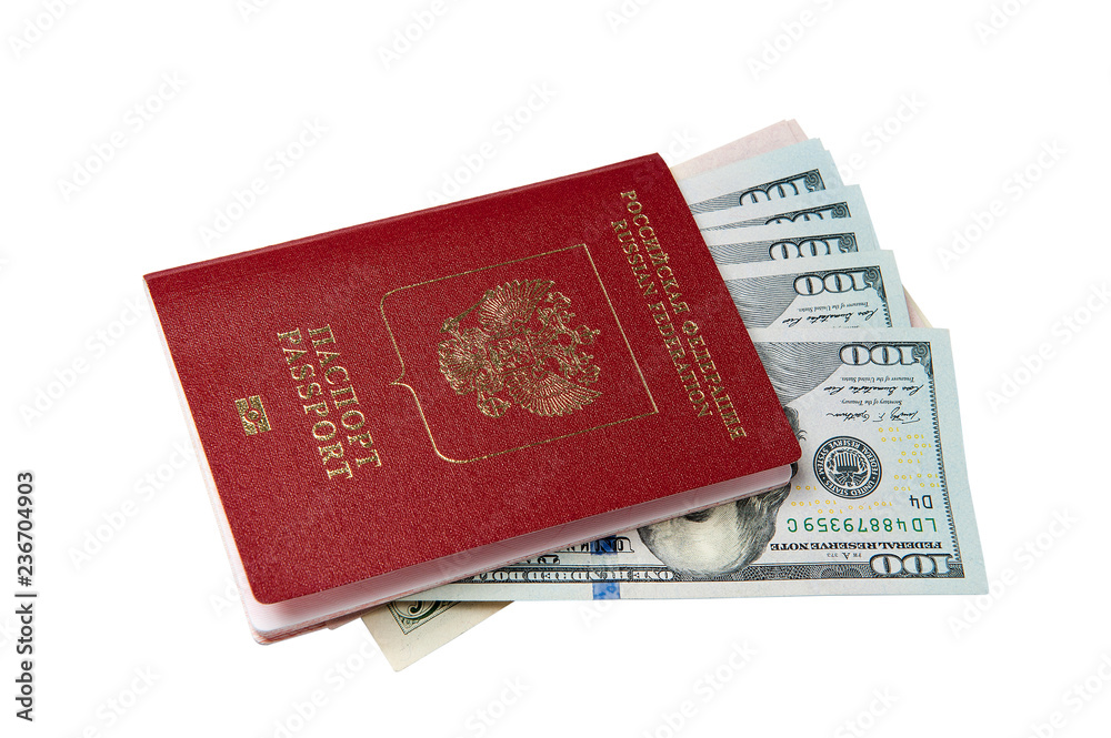 Passport and money. Travel expenses concept uncropped on white background. Money from different countries. Passport and money. Travel expenses concept uncropped on white background. Money from different countries.