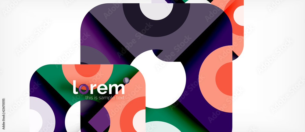 Obraz premium Abstract round elements composition background, organic design