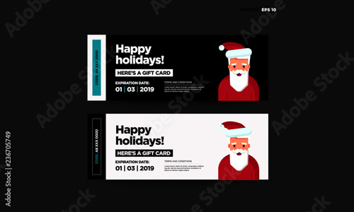 Happy Holidays Happy Holidays Here's A Gift Card Code and Expiry Date Santa Claus Illustration