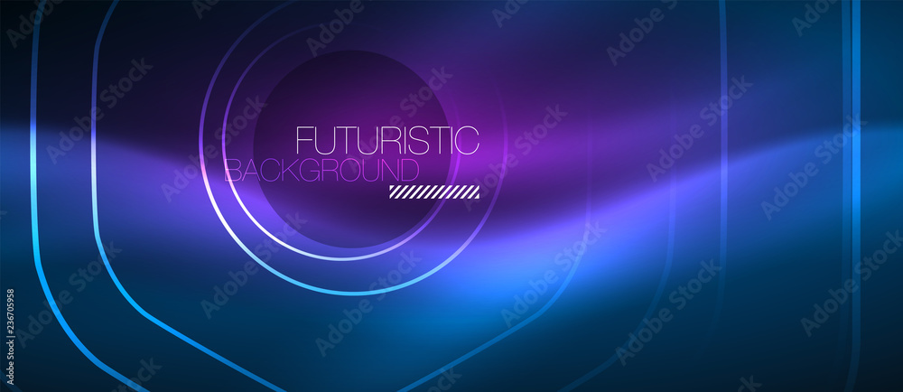 Neon glowing lines, magic energy space blue light concept, abstract background wallpaper design Neon glowing lines, magic energy space blue light concept, abstract background wallpaper design