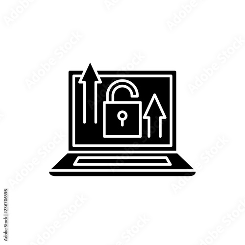 Growth opportunities black icon, concept vector sign on isolated background. Growth opportunities illustration, symbol