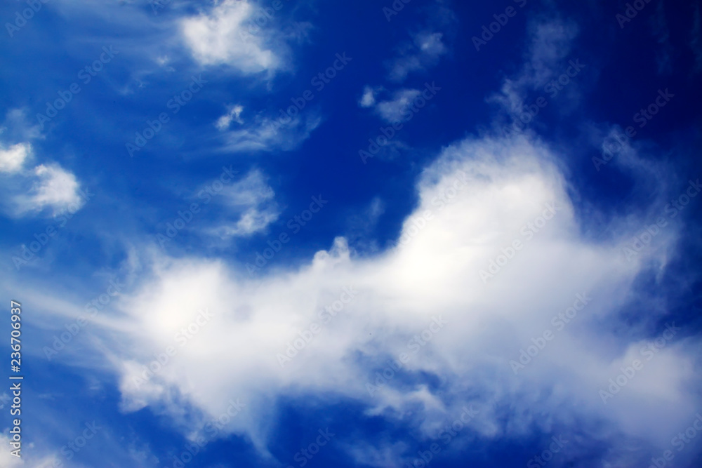 blue sky and white clouds