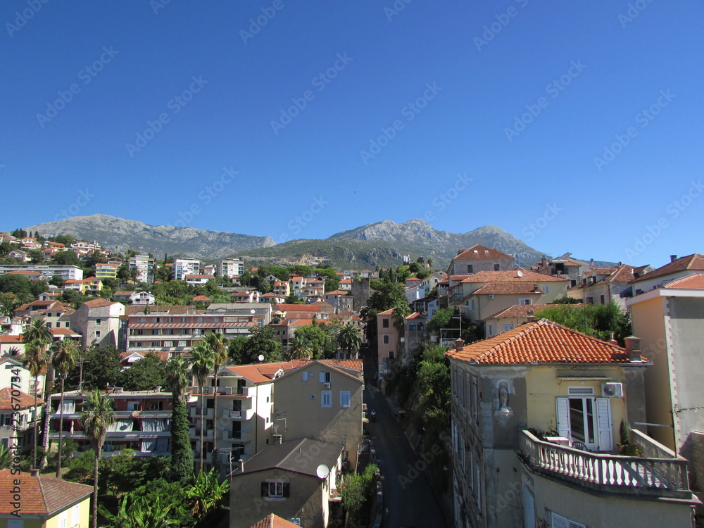City Herceg novi panoramic view, Montenegro