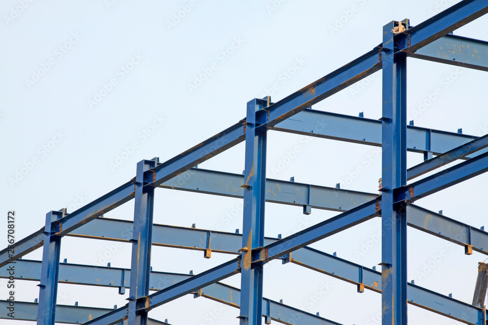 Factory steel framework