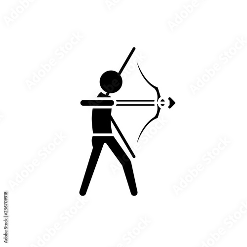 Purposefulness black icon, concept vector sign on isolated background. Purposefulness illustration, symbol
