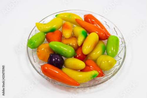 Ball Plated dessert on whiter background photo