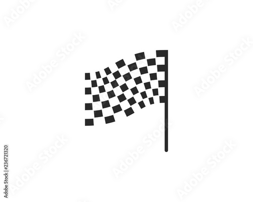 Race flag icon vector