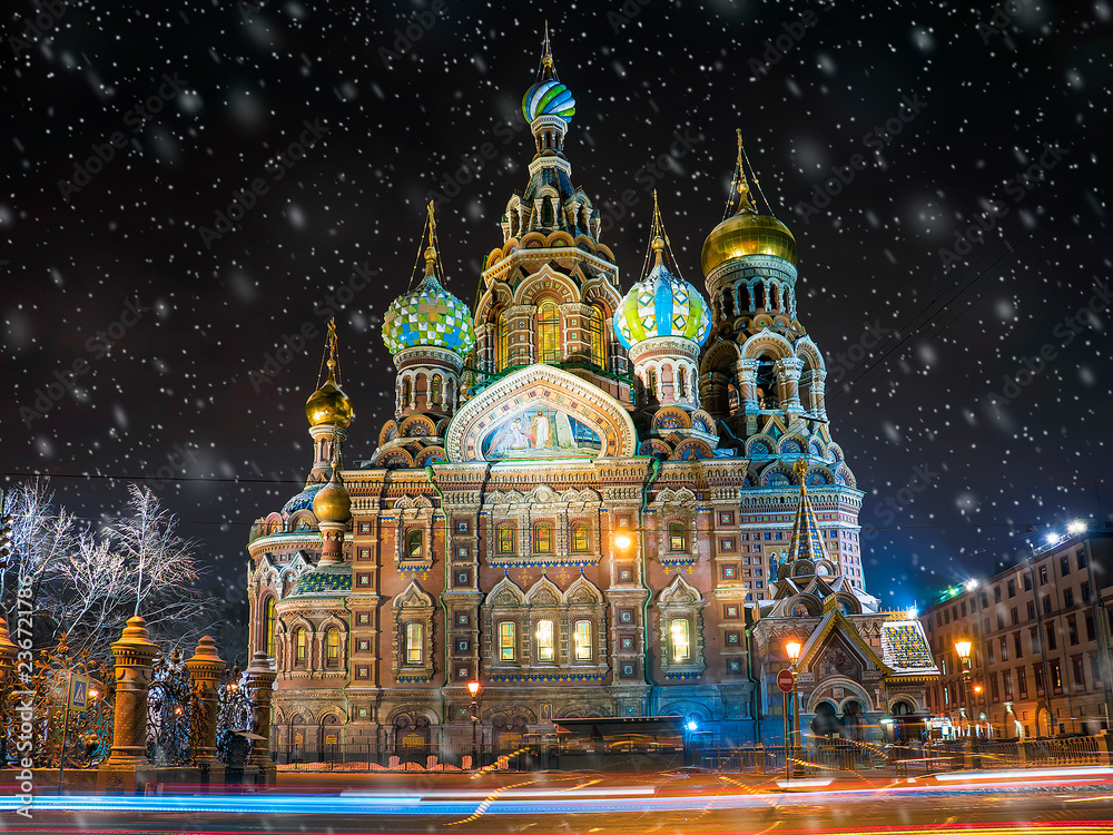 Obraz premium Church of the Saviour on Spilled Blood . St. Petersburg